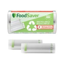 FOODSAVER Pack de 2 rouleaux de mise sous vide recyclables (20cm x 4,5m) FSRE2002X01