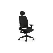 Leap Noir - Chaise de bureau ergonomique avec têtière réglable
