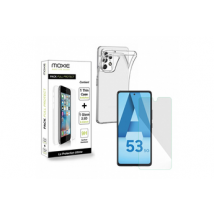 Pack coque souple + verre trempé 2,5D pour Samsung Galaxy A53