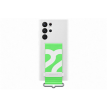 Coque Silicone avec lanière S22 ULTRA Blanc