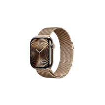 Apple Watch Series 10 GPS + Cellular 42mm Boîtier en Titane Or avec Bracelet Milanais Or