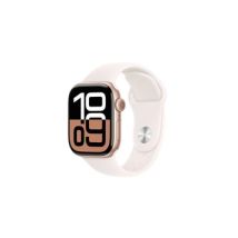 Apple Watch Series 10 GPS + Cellular 42mm Boîtier en Aluminium Rose Gold avec Bracelet Sport Rose Tendre - M/L