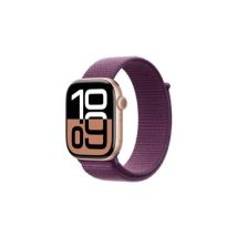 Apple Watch Series 10 GPS 42mm Boîtier en Aluminium Rose Gold avec Boucle Sport Prune