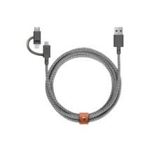 Câble 3 en 1 : USB vers Lightning ou USB-C -2M