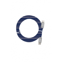 Cable Kami Motif USB C/MFI 1m ZigZag Bleu