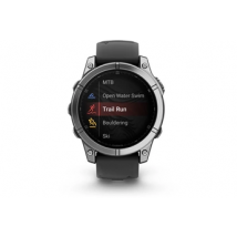 fenix E AMOLED 47mm Acier Silver avec bracelet Graphite