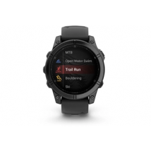 fenix E AMOLED 47mm Acier Gray avec bracelet noir