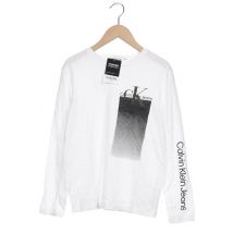 Calvin Klein Jeans Herren Langarmshirt, weiß, Gr. 14