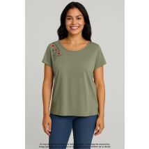 edc by Esprit Damen T-Shirt, grün, Gr. 44