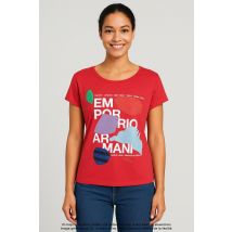 Emporio Armani Damen T-Shirt, rot, Gr. 42