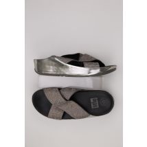 FitFlop Damen Sandale, silber, Gr. 38