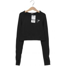 Gymshark Damen Langarmshirt, schwarz, Gr. 34