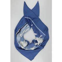 Hermes Damen Schal, blau, Gr.