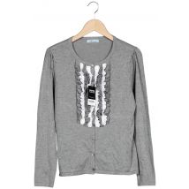 Himmelblau by Lola Paltinger Damen Strickjacke, grau, Gr. 42