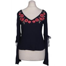 Hollister Damen Bluse, marineblau, Gr. 34