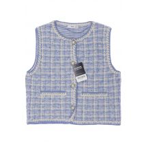 Mango Damen Weste, hellblau, Gr. 38