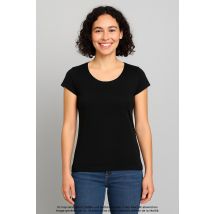 Moshiki Damen T-Shirt, schwarz, Gr. 36