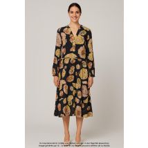 Msch Copenhagen Damen Kleid, mehrfarbig, Gr. 34