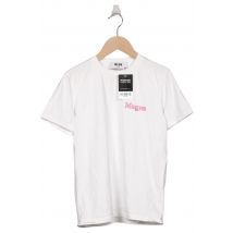 Msgm Damen T-Shirt, weiß, Gr. 34