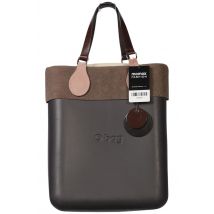 o bag Damen Handtasche, grau, Gr.