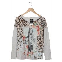 Oui Damen Langarmshirt, grau, Gr. 38