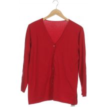 Oui Damen Strickjacke, rot, Gr. 46