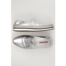 Prada Damen Halbschuh, silber, Gr. 37