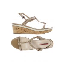 Prada Damen Sandale, beige, Gr. 39.5