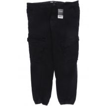 Pull &amp; Bear Herren Stoffhose, schwarz, Gr. 48