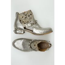 Ralph Harrison Damen Stiefelette, silber, Gr. 38