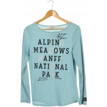 Soccx Damen Langarmshirt, blau, Gr. 38