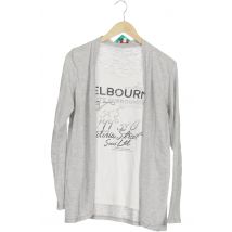 Soccx Damen Langarmshirt, grau, Gr.