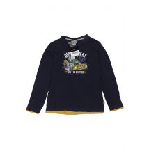 Salt and Pepper Jungen Langarmshirt, marineblau, Gr. 116
