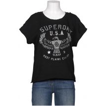 Superdry Damen T-Shirt, schwarz, Gr. 38