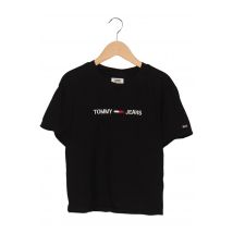Tommy Jeans Damen T-Shirt, schwarz, Gr. 36