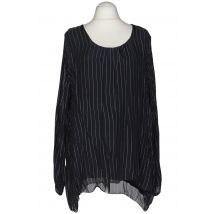 Ulla Popken Damen Bluse, marineblau, Gr. 52