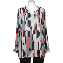 Ulla Popken Damen Bluse, mehrfarbig, Gr. 46