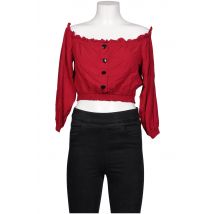 Voodoo Vixen Damen Bluse, rot, Gr. 40