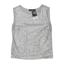 Young Couture by Barbara Schwarzer Damen Top, silber, Gr. 40