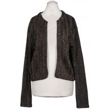 Zapa Damen Strickjacke, braun, Gr. 38