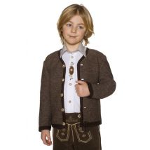 Kinder Trachten Strickjacke dunkelbraun 140368 ~ 80
