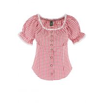 Trachtenbluse mit Karomuster ~ rot ~ 40