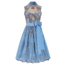 Midi Dirndl 70 cm silber hellblau Caroline 016387 ~ 42