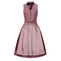 Midi Dirndl 65 cm altrosa bordeaux gemustert Ella 010043 ~ 34