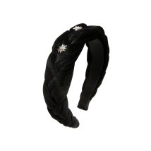 Samt Haarreif mit Strass-Edelweiß