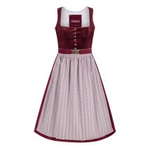 Midi Dirndl 70 cm rot rosa Samt Susan 015954 ~ 38