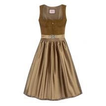 Midi Dirndl 70 cm olivbraun taupe Samt Pascal 015077 ~ 38
