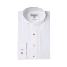 Trachtenhemd langarm weiß Leopold slimfit 111914 ~ 38