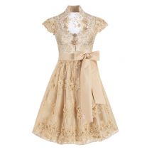 Hochzeitsdirndl mini 60 cm creme gold Marie 016575 ~ 32