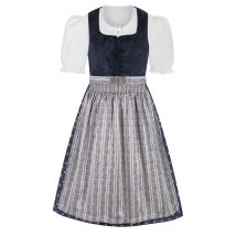 Kinderdirndl REGINA ~ 104 ~ blau, grau
